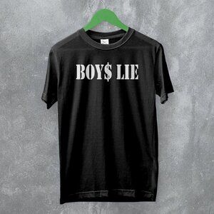 Y2K Boys Lie Funny Girly Quote Trendy Fashion Aesthetic Statement T-Shirt 81